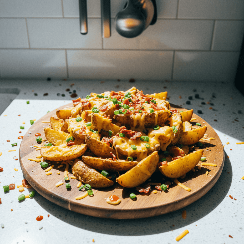 Air Fryer Loaded Potato Wedges