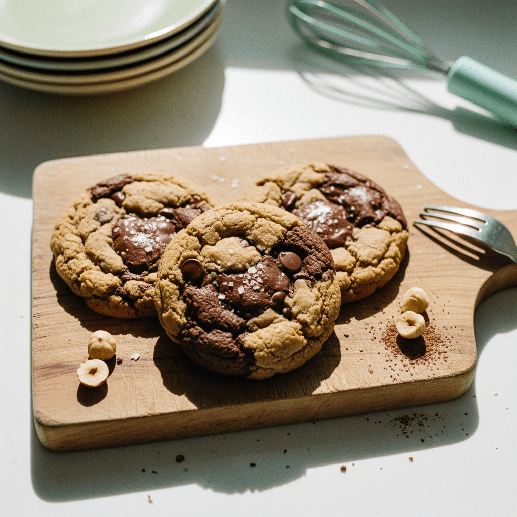 Small Batch Fudgy Brookie Cookies