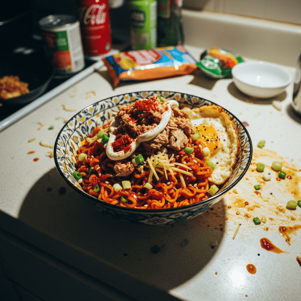 Spicy Tuna Buldak Noodles