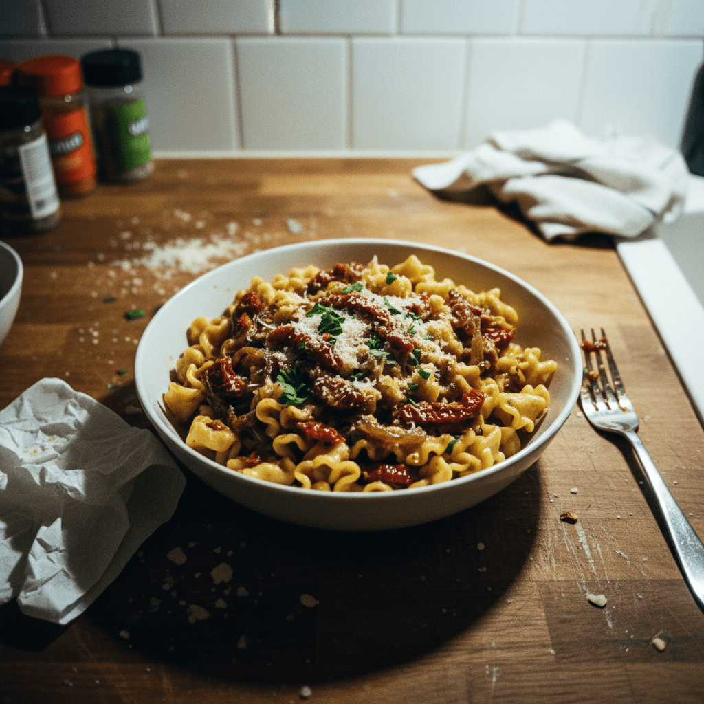 Caramelised Onion and Brown Butter Pasta