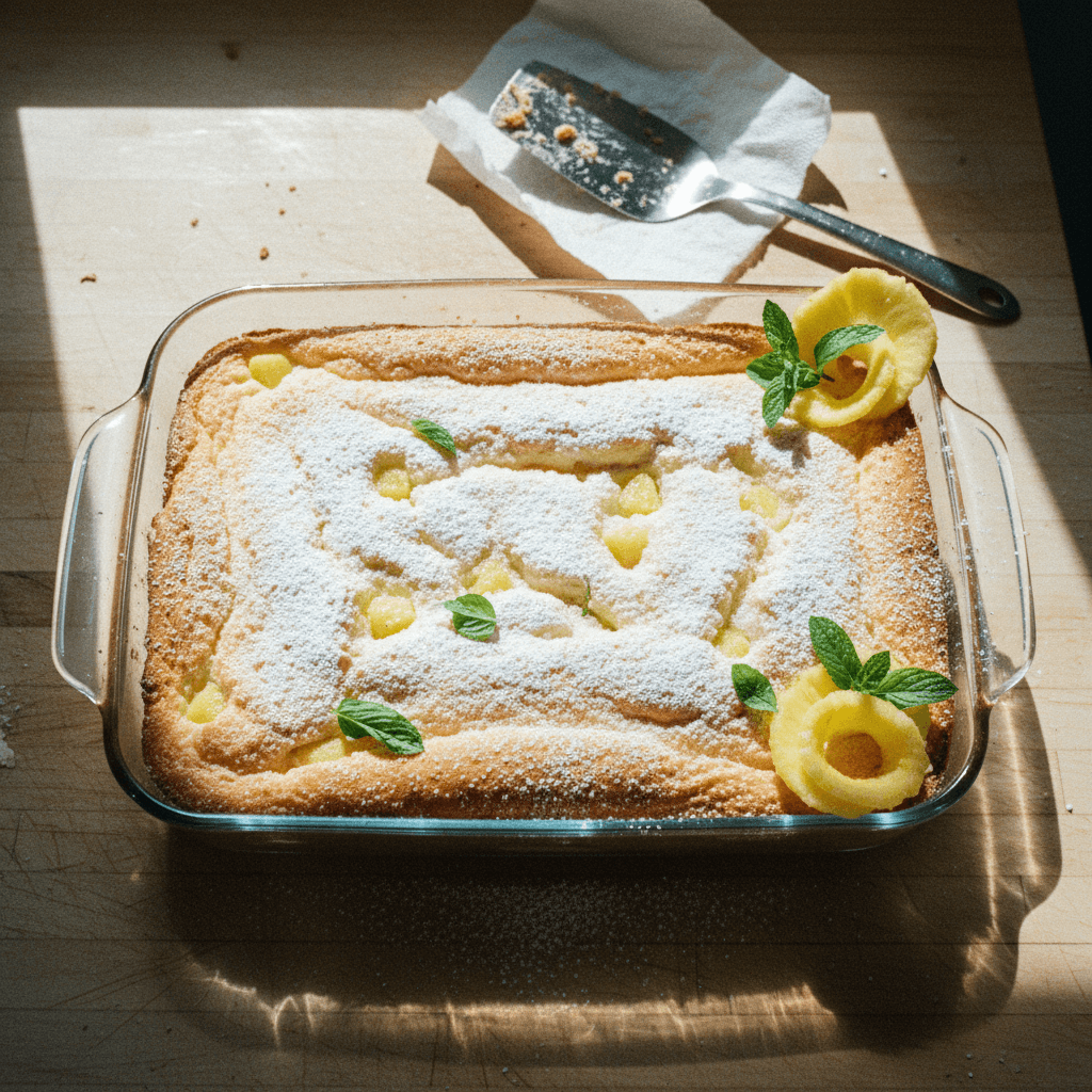 Three Ingredient Pineapple Angel Food Cake