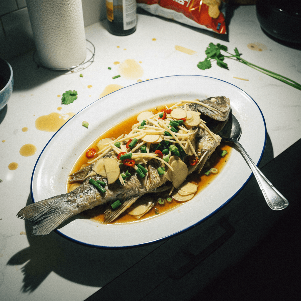 Ginger Scallion Steamed Fish