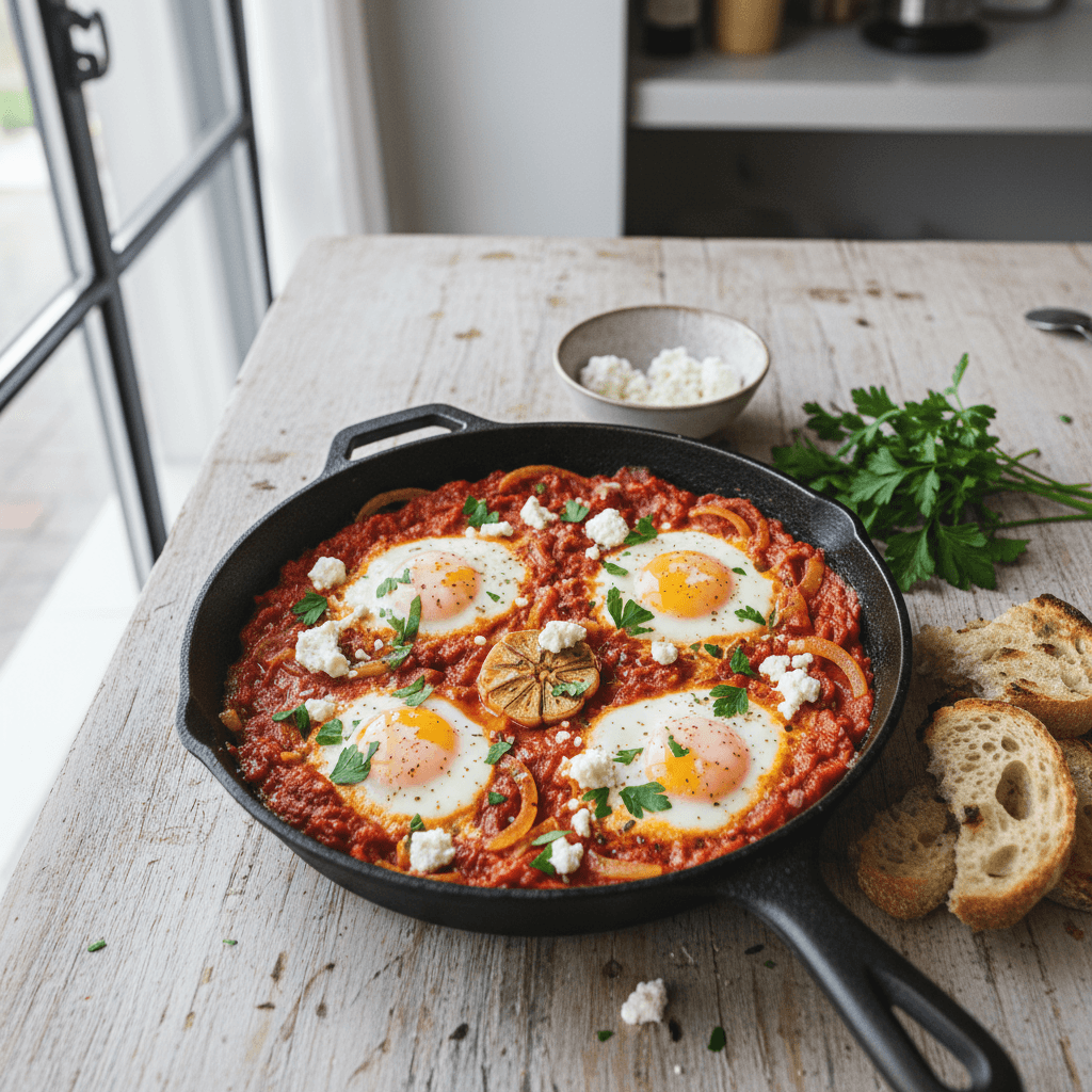 Shakshuka with Feta and Parsley