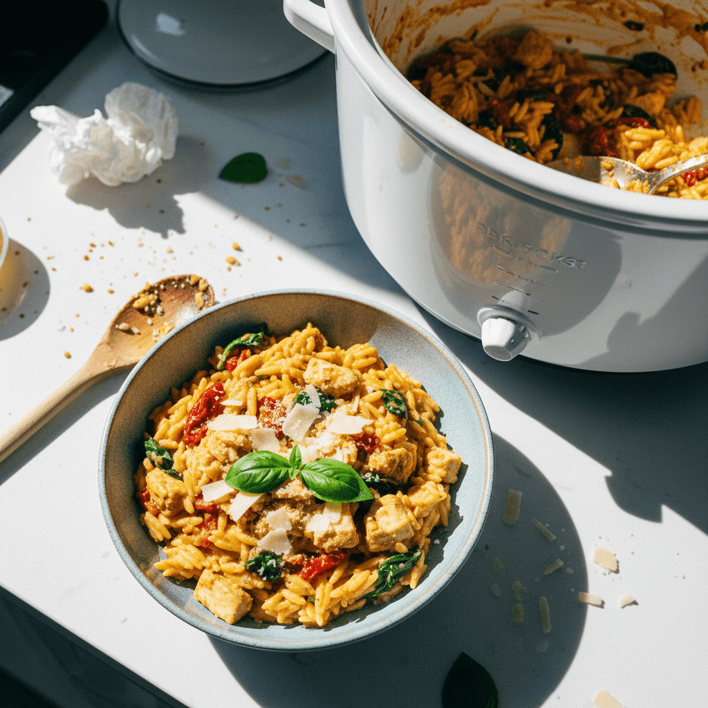 Crock Pot Viral Creamy Marry Me Chicken Orzo