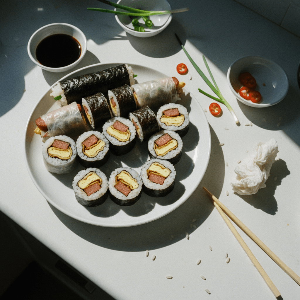 Spam and Egg Sushi Roll