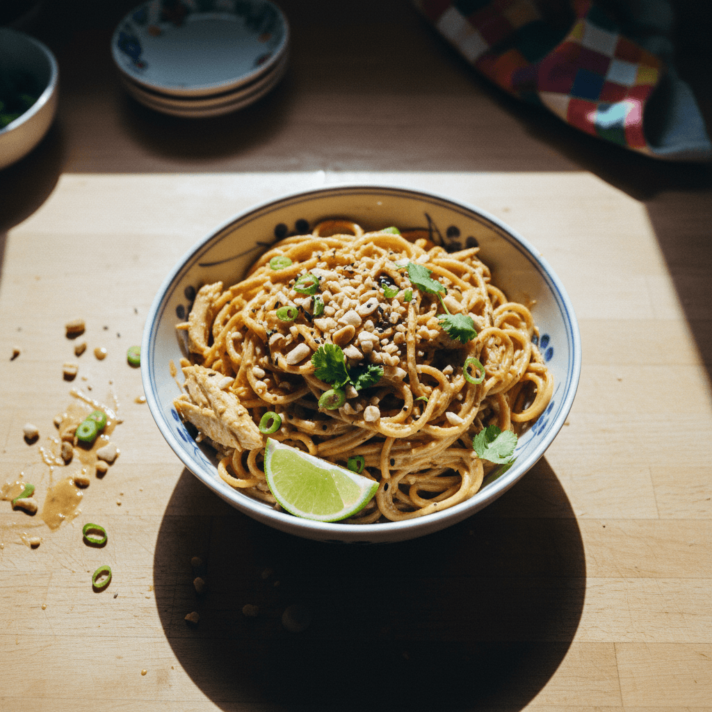 Chicken Peanut Butter Noodles