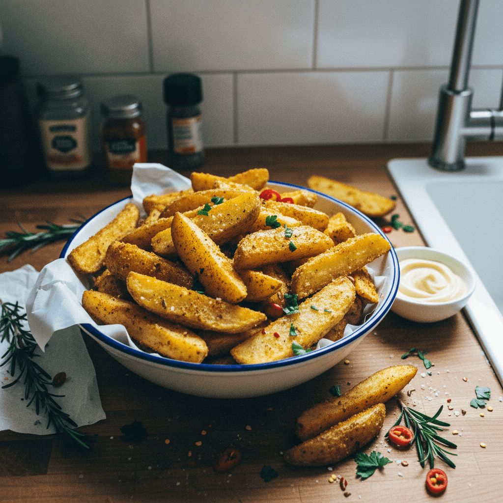 Homemade Crispy Potato Wedges