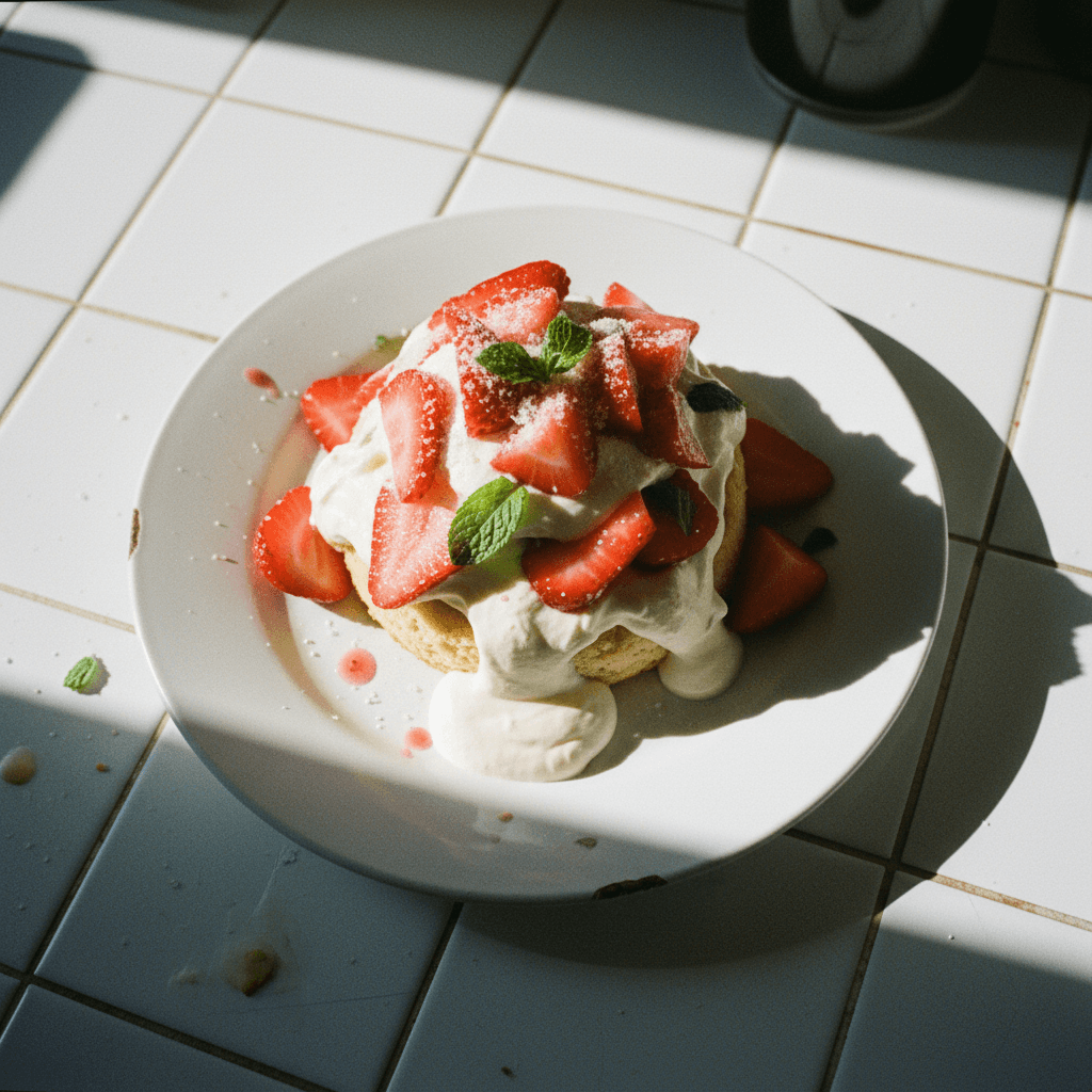 Classic Strawberry Shortcake with Vanilla Cream
