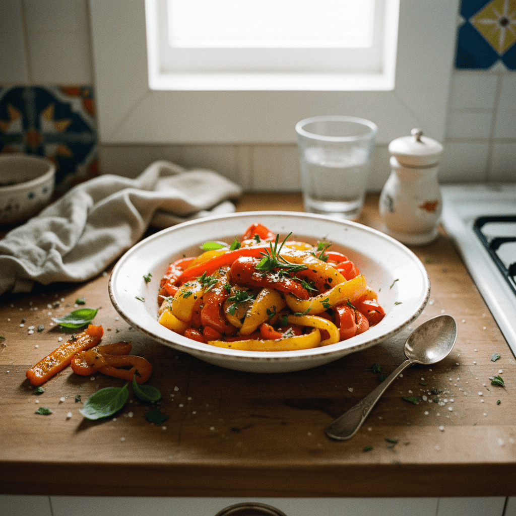 Herbed Roasted Bell Pepper Medley