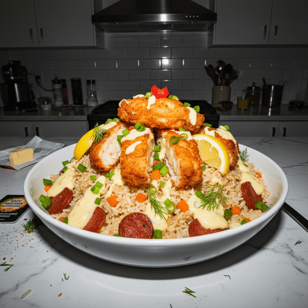Lobster Fried Rice with Lemon Butter Cream Sauce