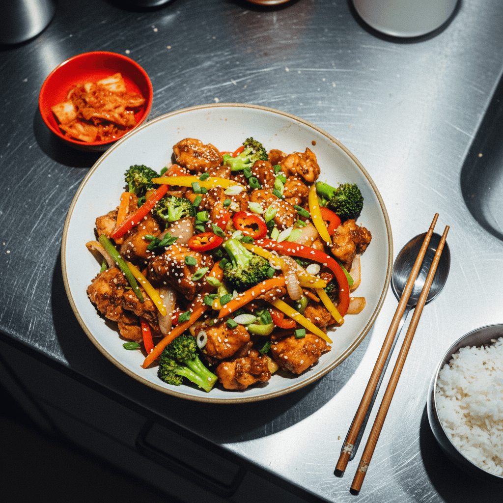 Korean BBQ Chicken Stir Fry