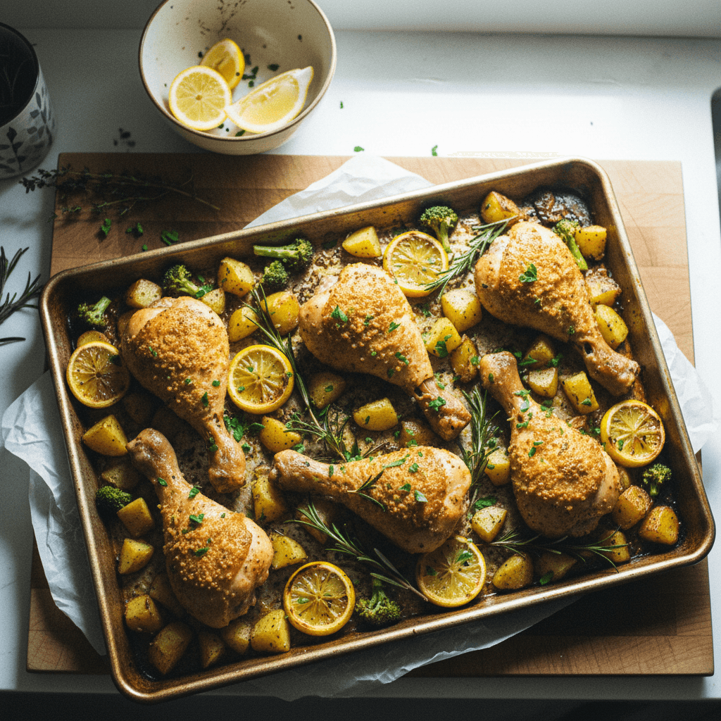 Sheet Pan Lemon Herb Chicken and Veggies