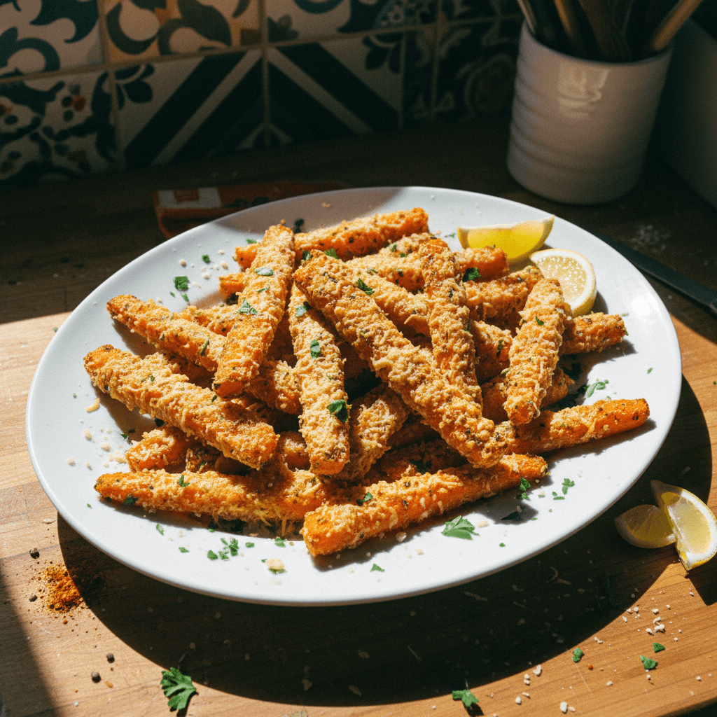 Crispy Parmesan Carrot Sticks