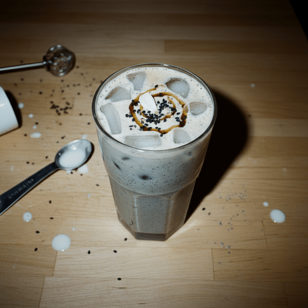 Black Sesame Protein Latte