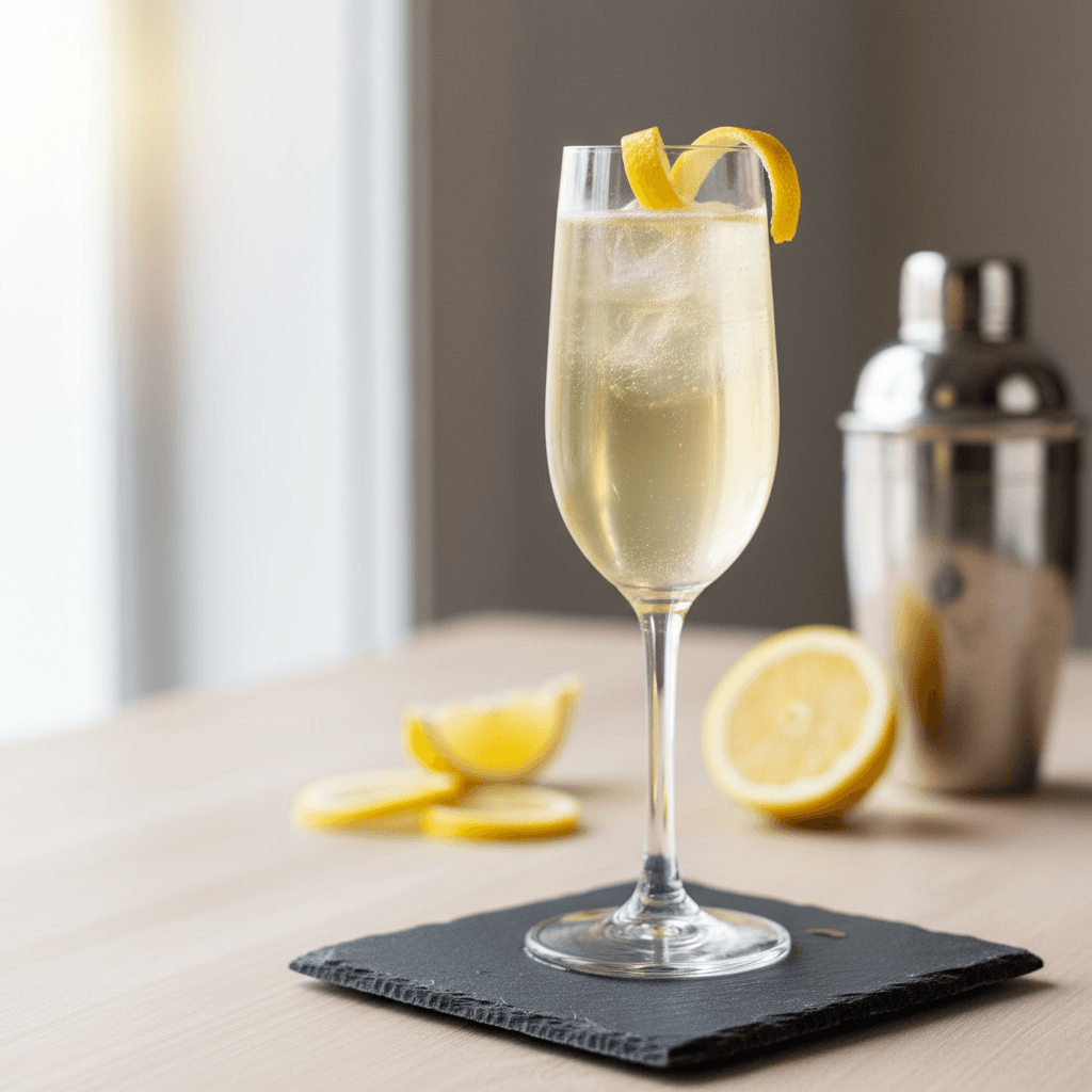 Classic French 75 Cocktail