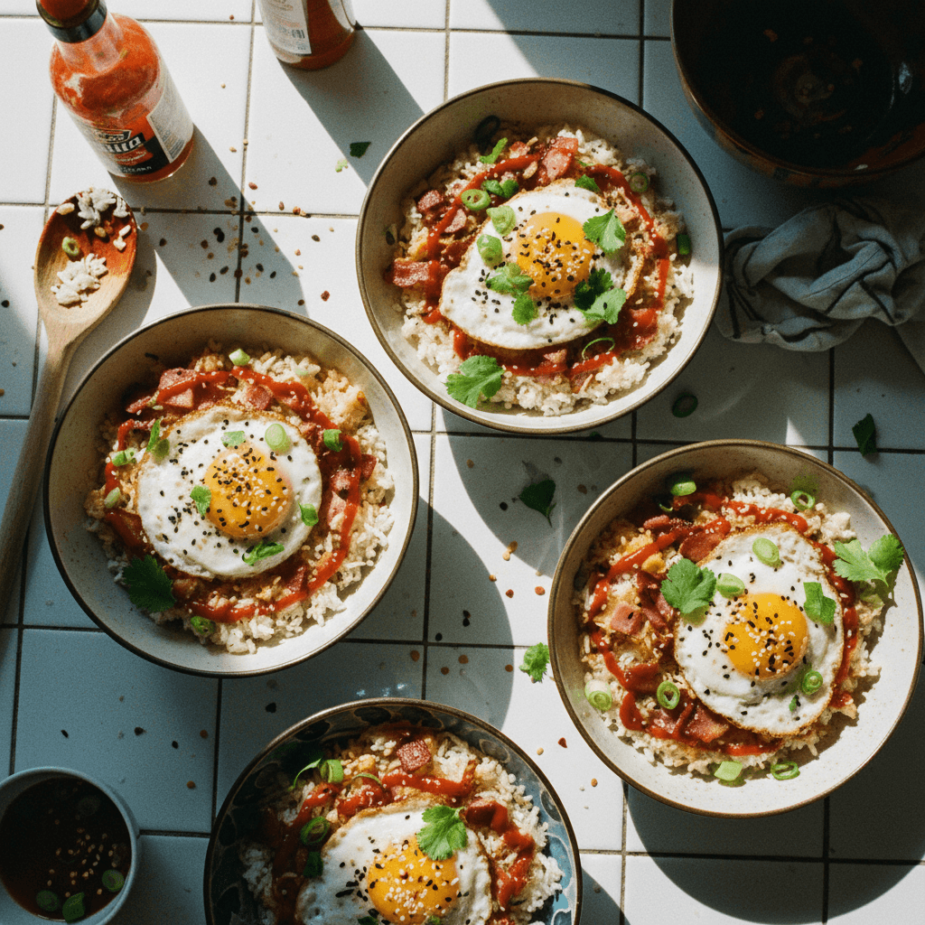 Savory Breakfast Rice Bowls