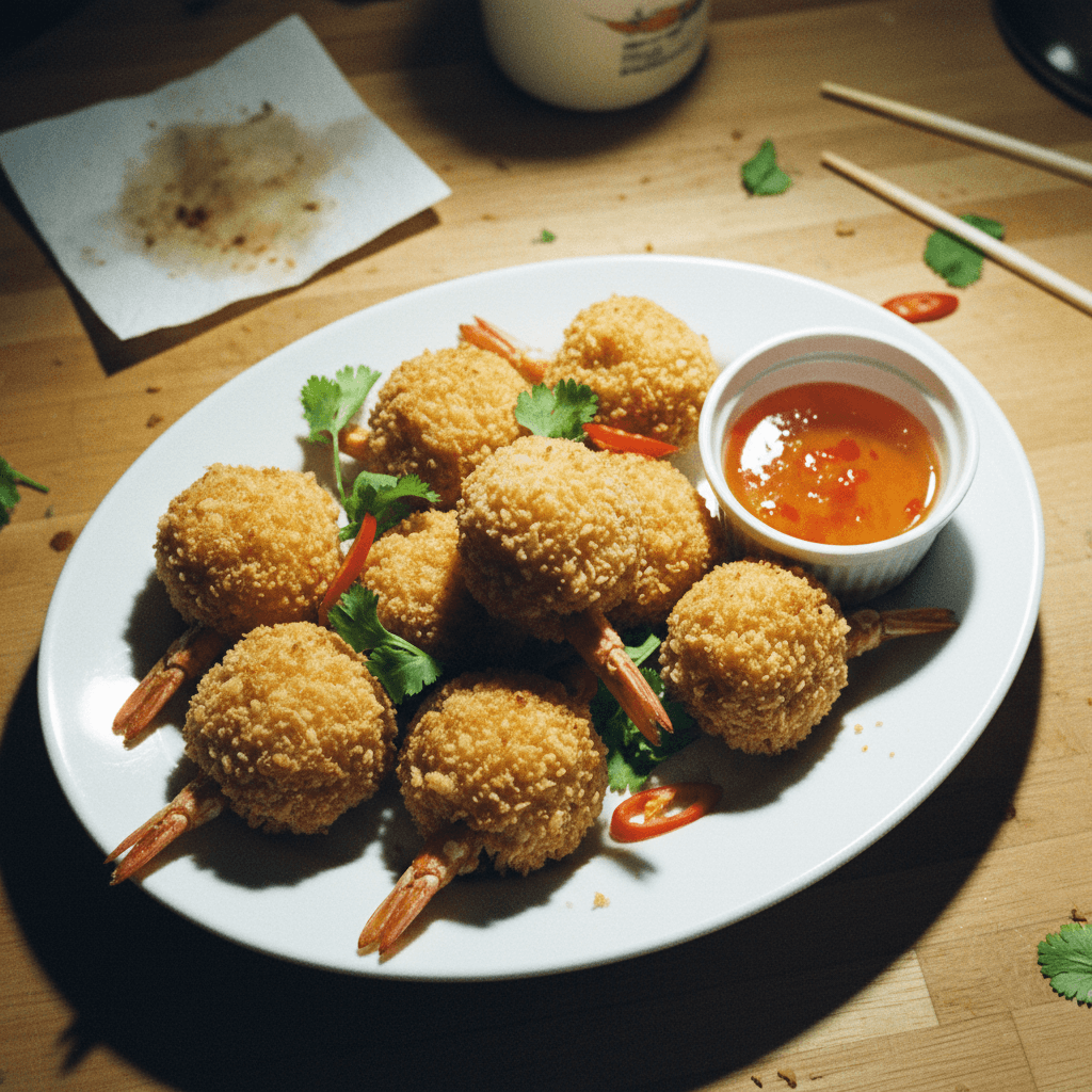 Crispy Shrimp Balls with Crab Claw