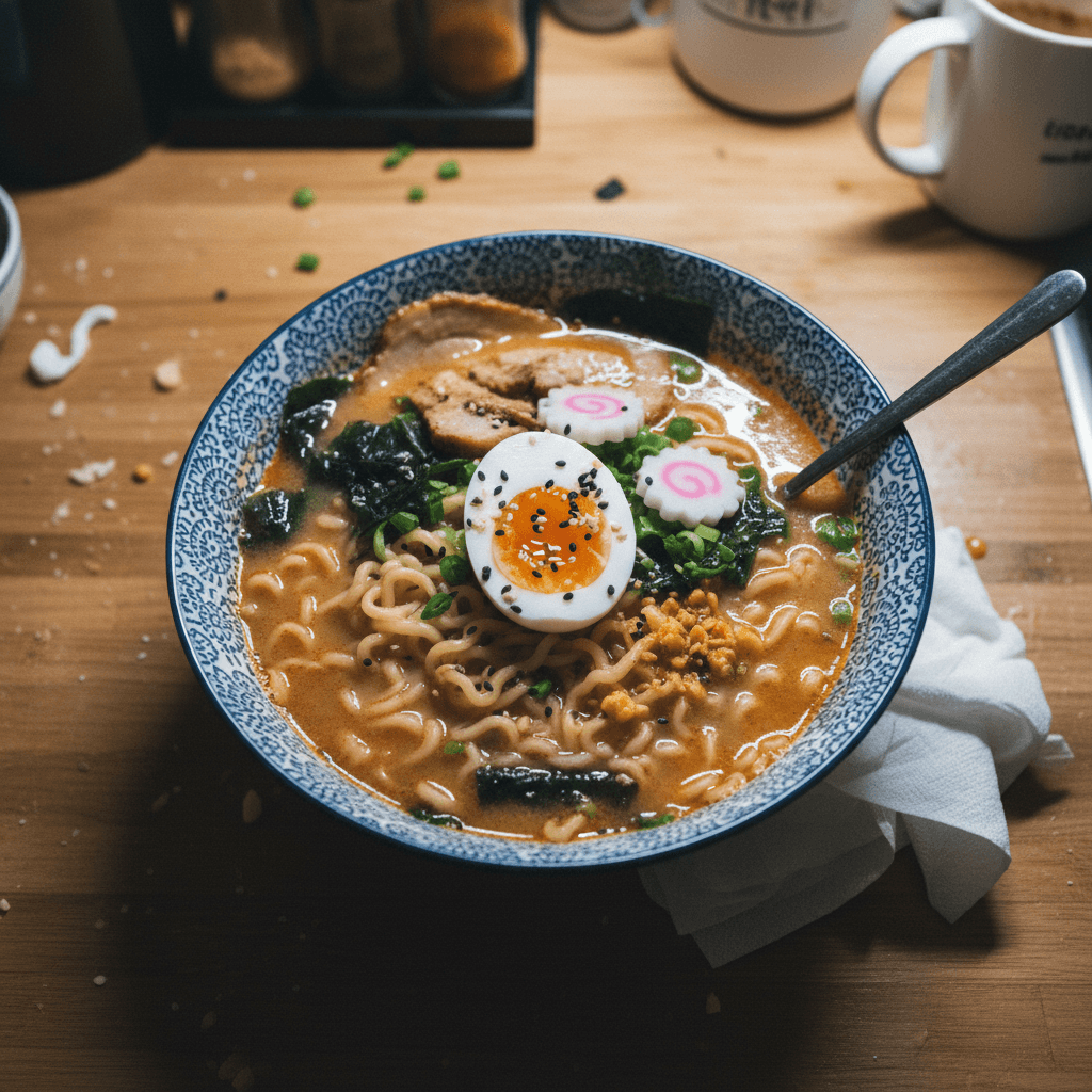 Miso Ramen with Soft-Boiled Egg