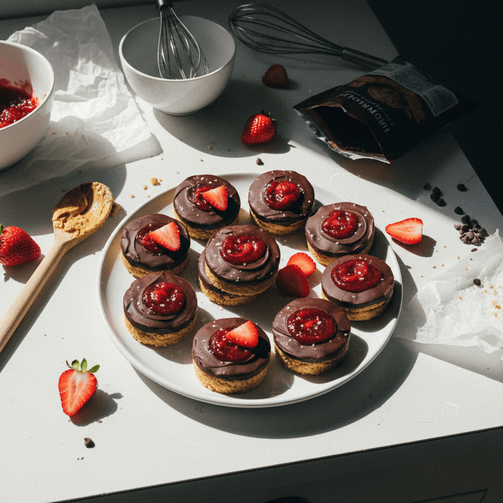 Healthy Strawberry Peanut Butter Cups