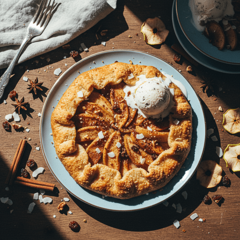 Spiced Coconut Apple Galette