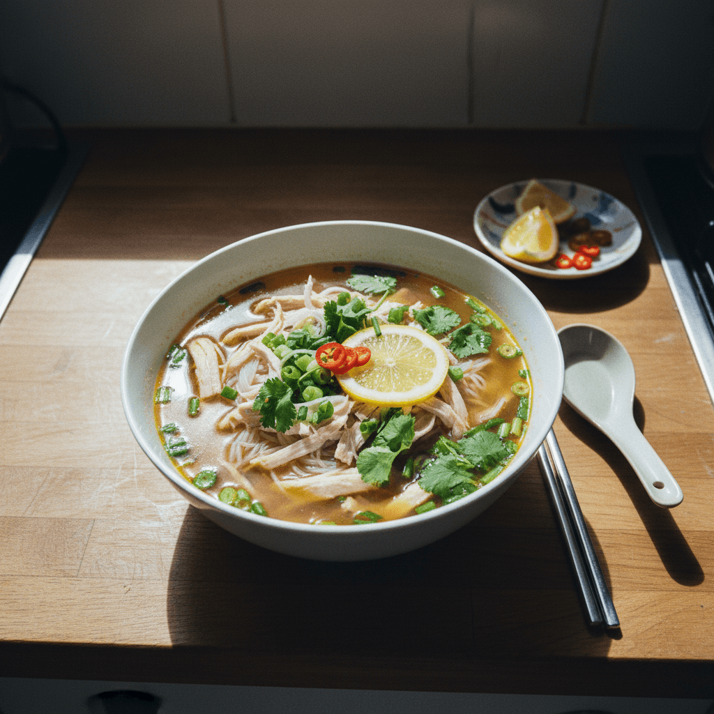 Pho Ga 🍜 (Toyuqlu Vyetnam şorbası)