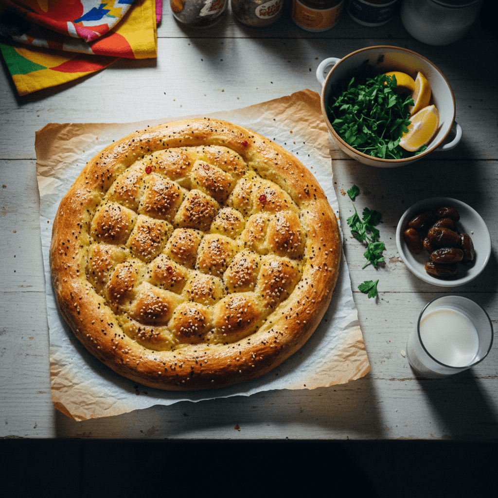 Turkish Ramadan Bread (Ramazan Pidesi)