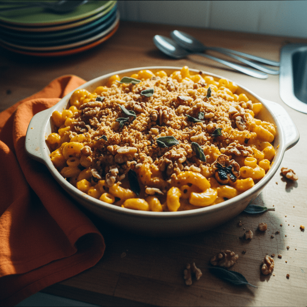 Butternut Squash Mac and Cheese with Sage and California Walnut Breadcrumbs