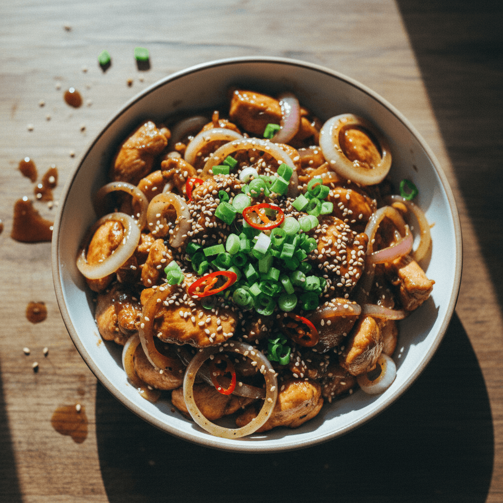 Chicken and Onion Stir-Fry