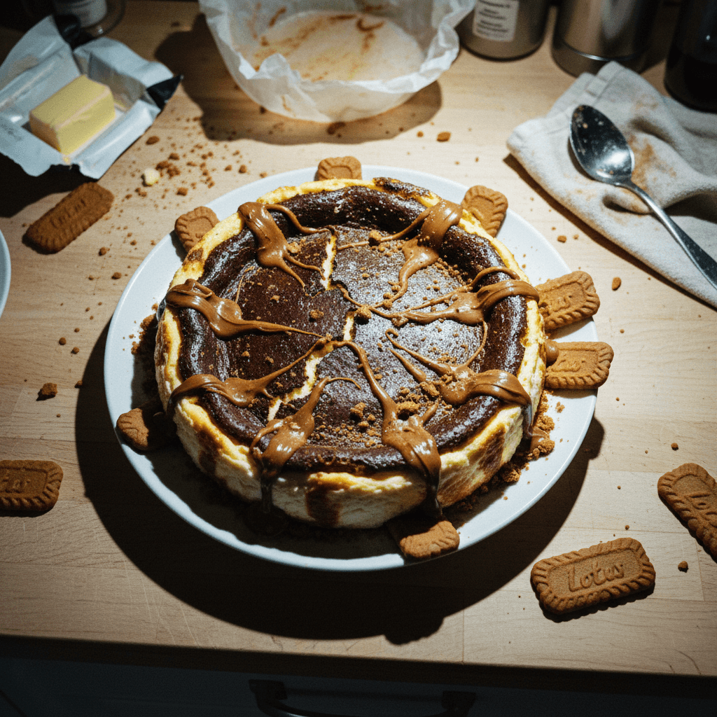 Biscoff Burnt Basque Cheesecake