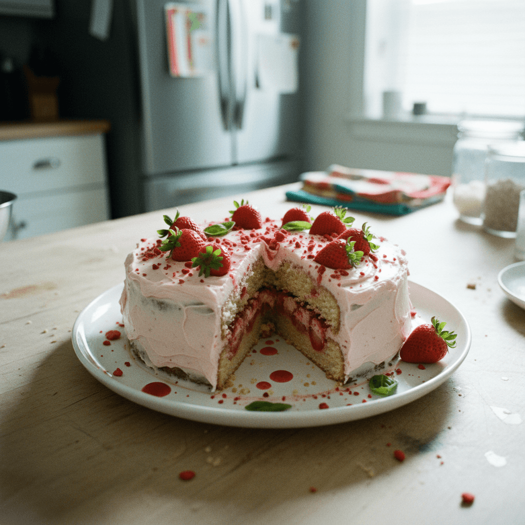 Strawberry Swirl Cake