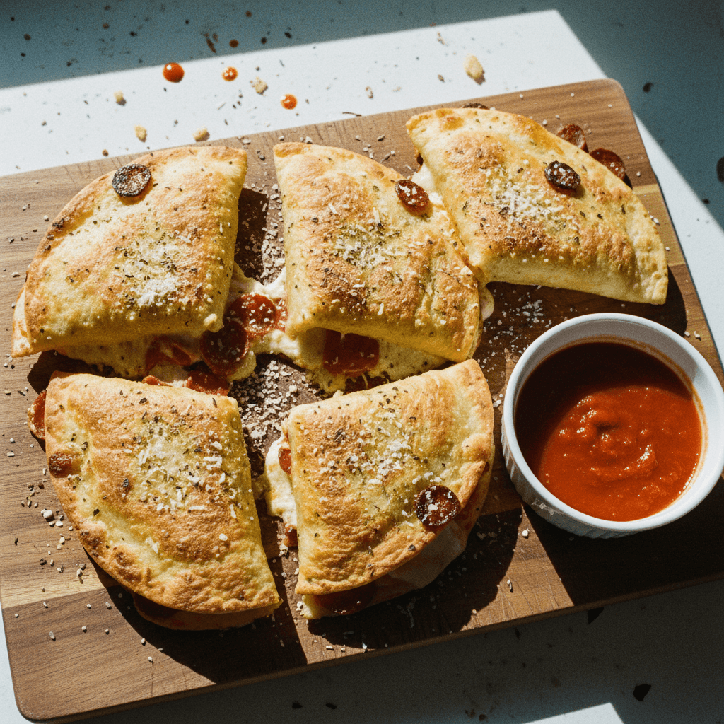 Crispy Tortilla Pizza Pockets