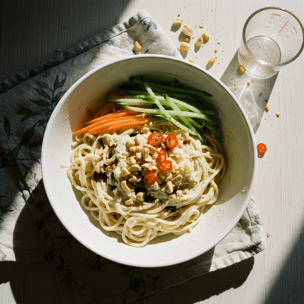 豆腐麻酱拌面