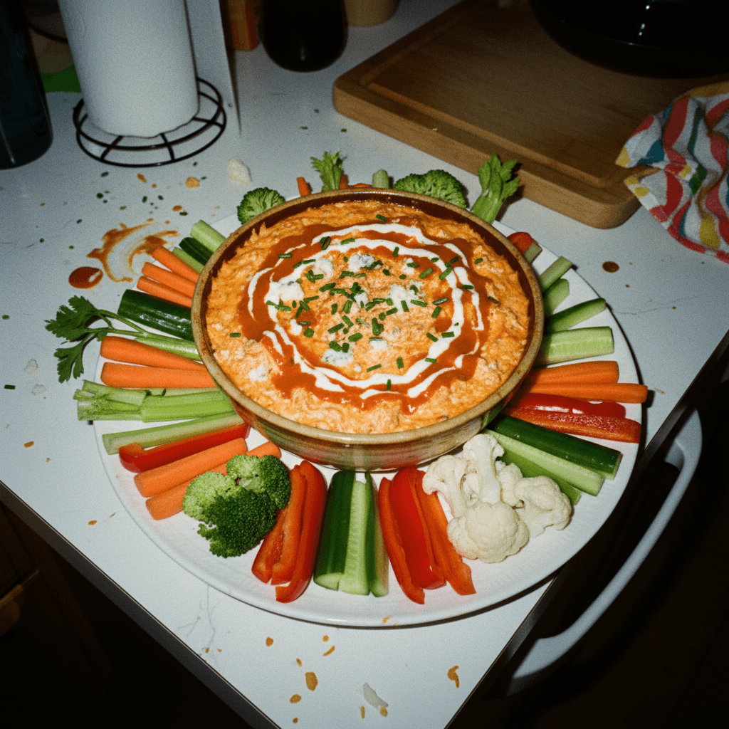 Trader Joe's Buffalo Chicken Dip with Crudités