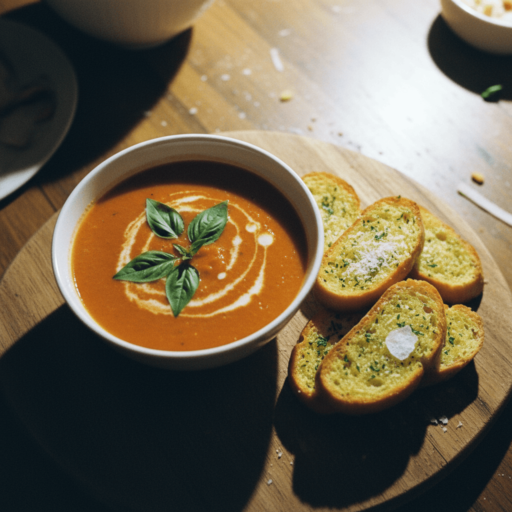 The Famous Nordstrom Tomato Soup with Garlic Butter Crostini