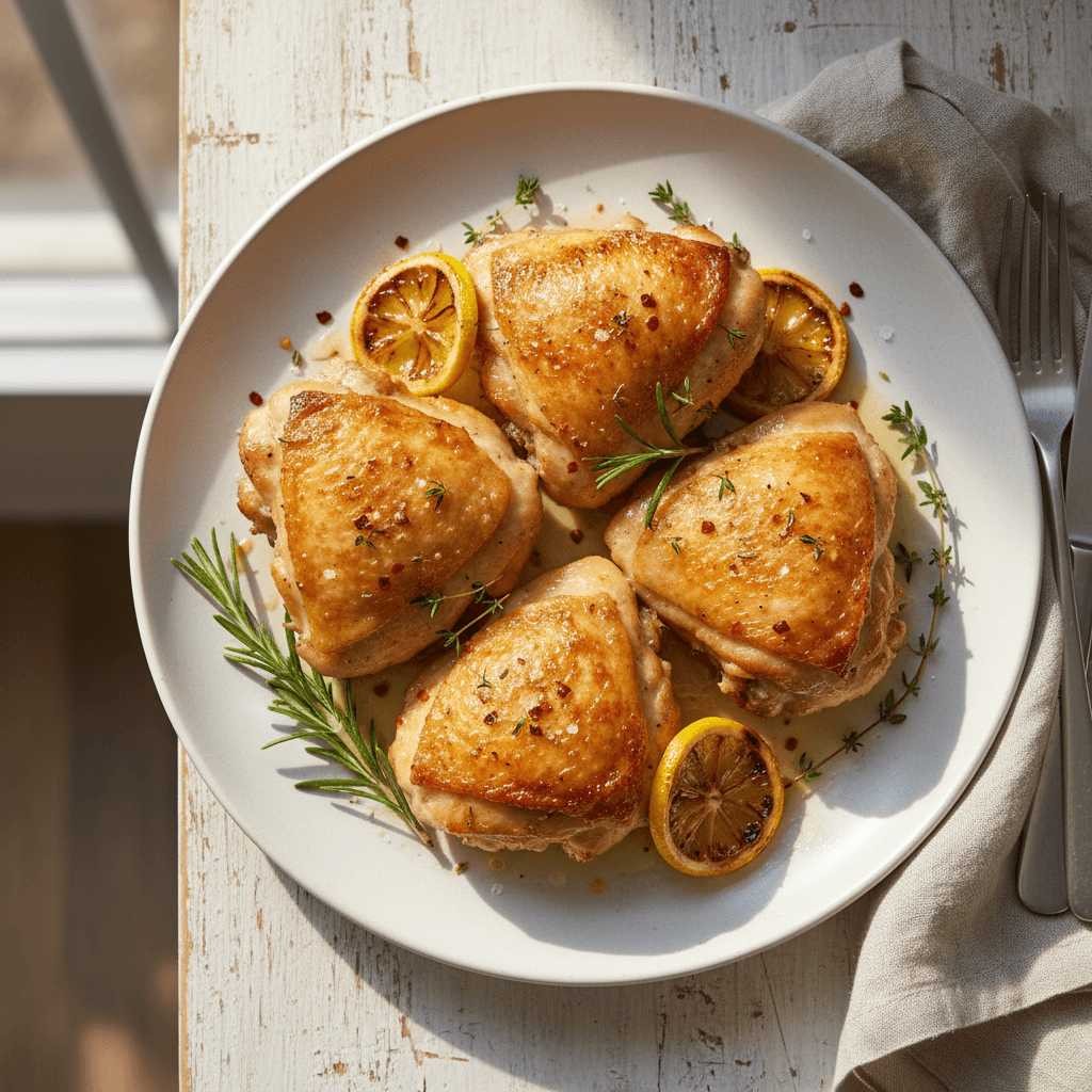 Lemon-Herb Roasted Chicken Thighs