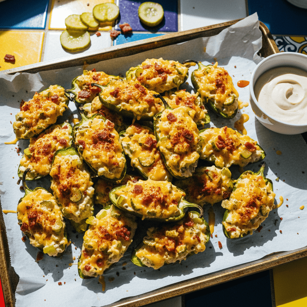 Dill Pickle Jalapeño Poppers