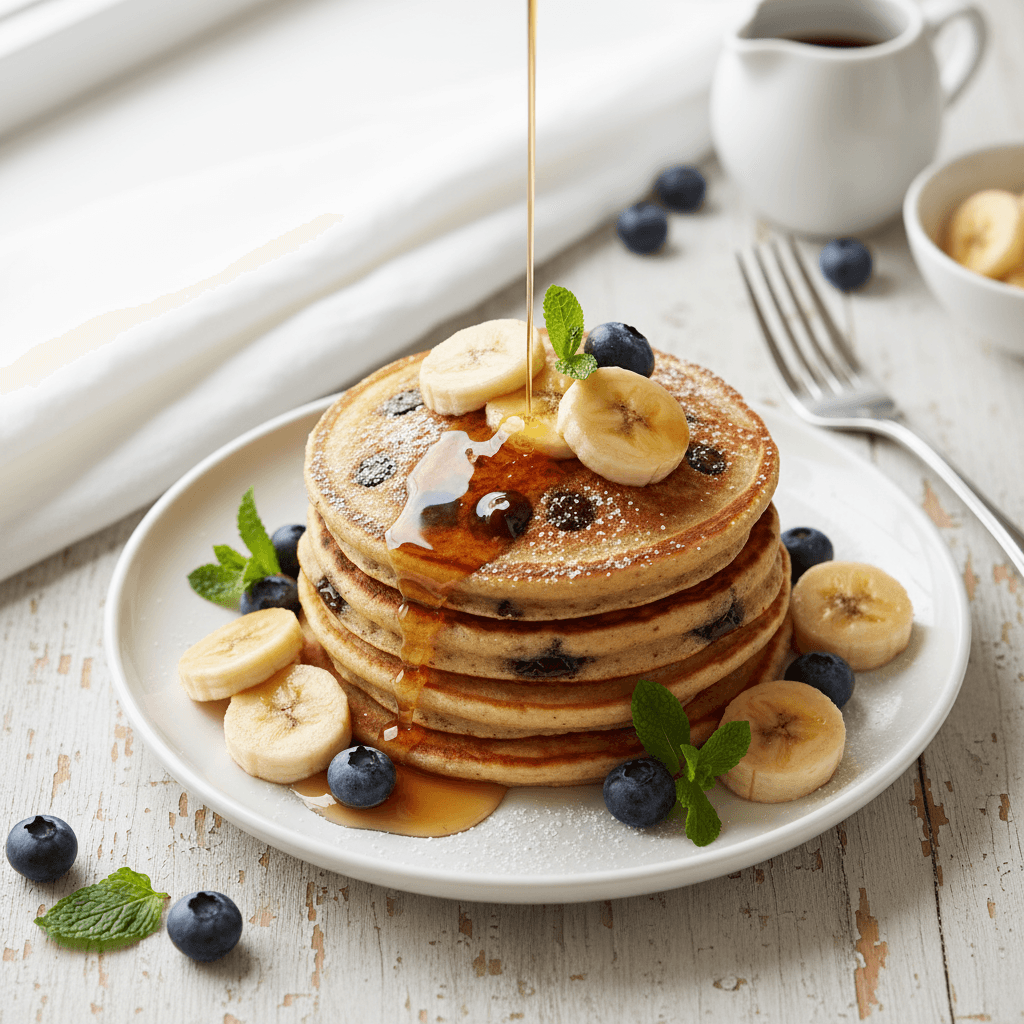 Gluten-Free Chocolate Chip Banana Pancakes