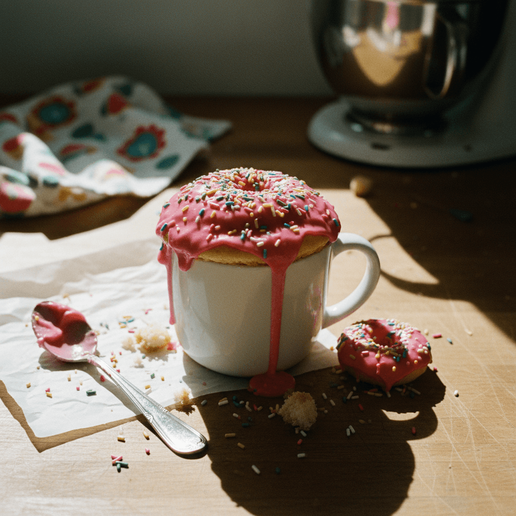 Sprinkle Donut Mug Cake