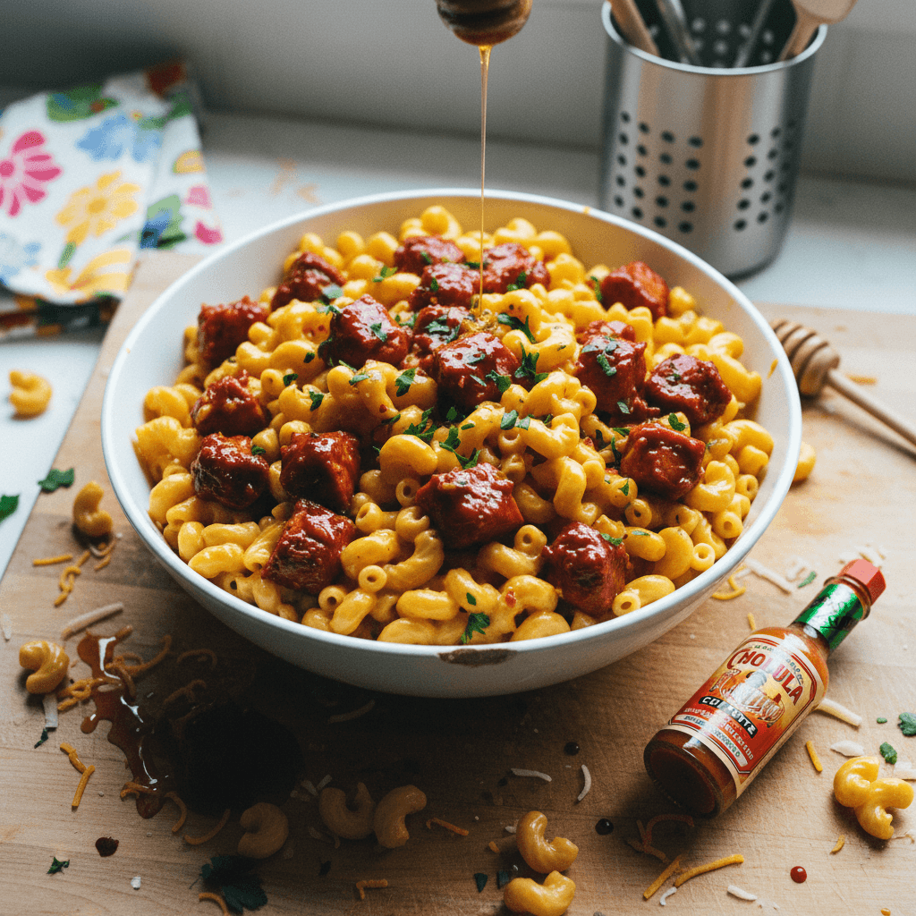 Honey Chipotle Chicken Mac n Cheese