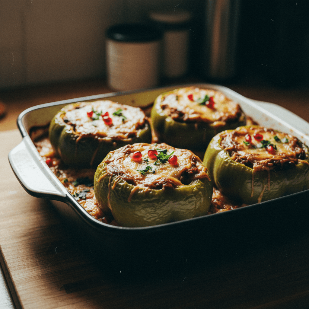 Moussaka Stuffed Bell Peppers