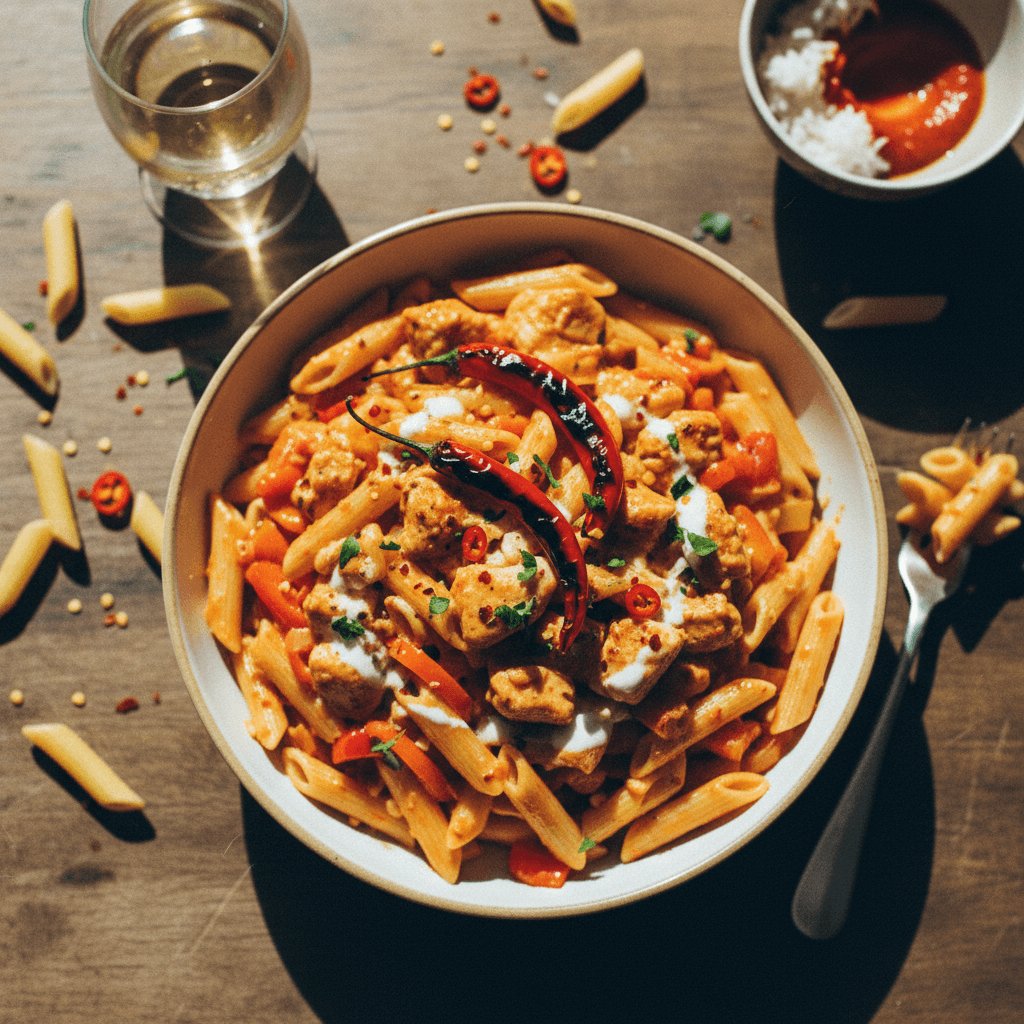 Spicy Chicken and Pepper Pasta