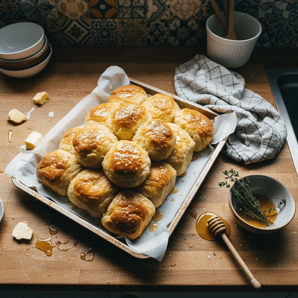 Fluffy Honey Butter Rolls