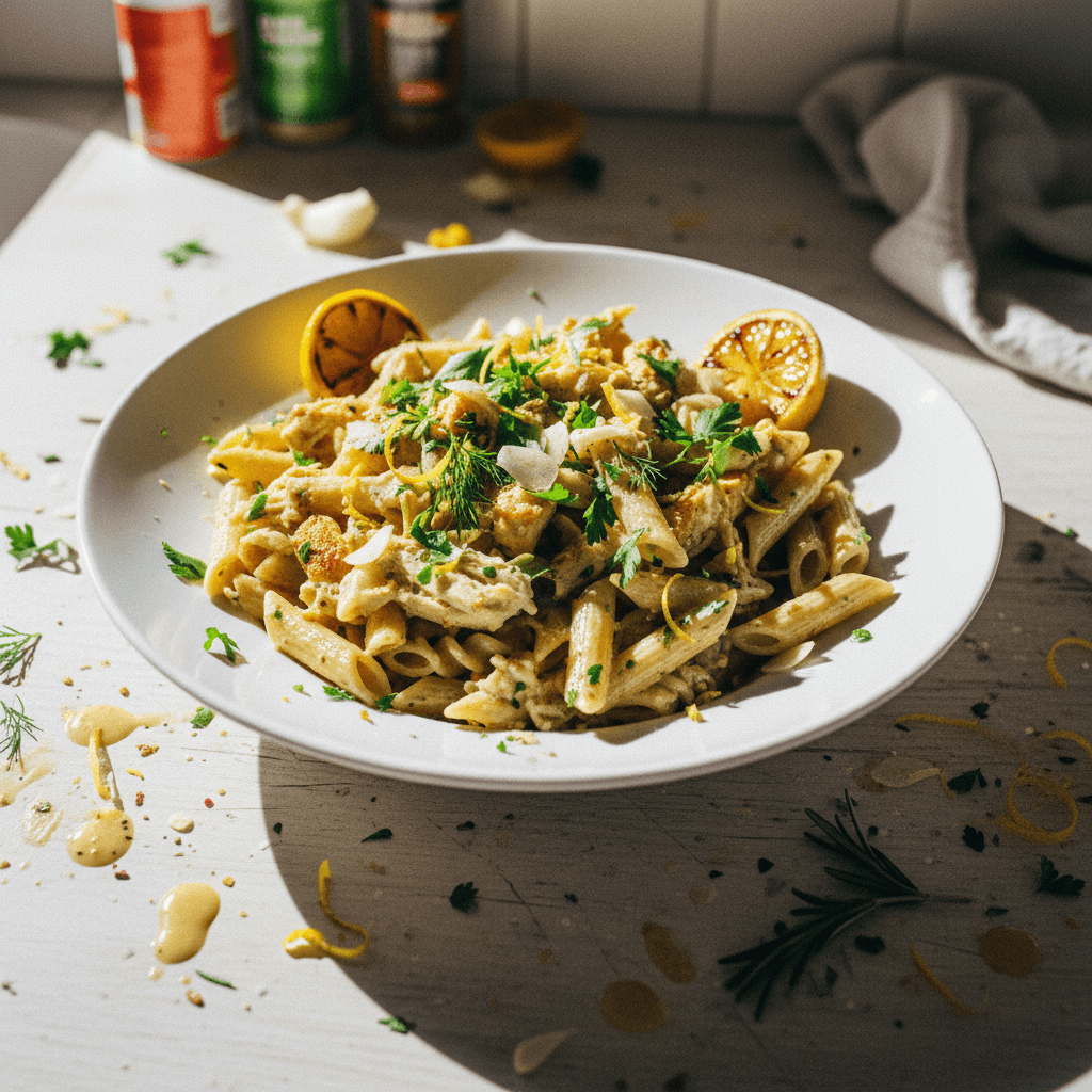 Lemon Garlic Herb Chicken Pasta