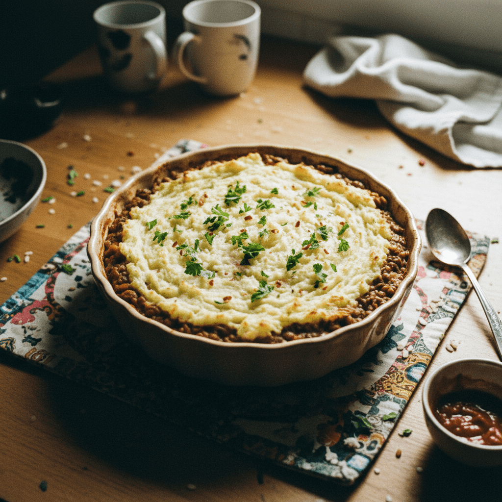 Lentil Shepherd's Pie with Rice