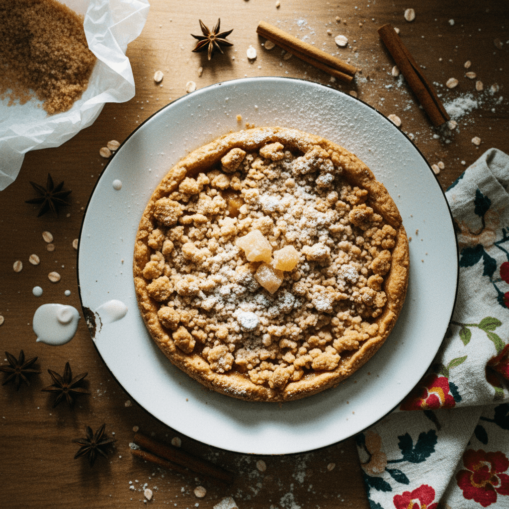 Spiced Apple Crumble Tart