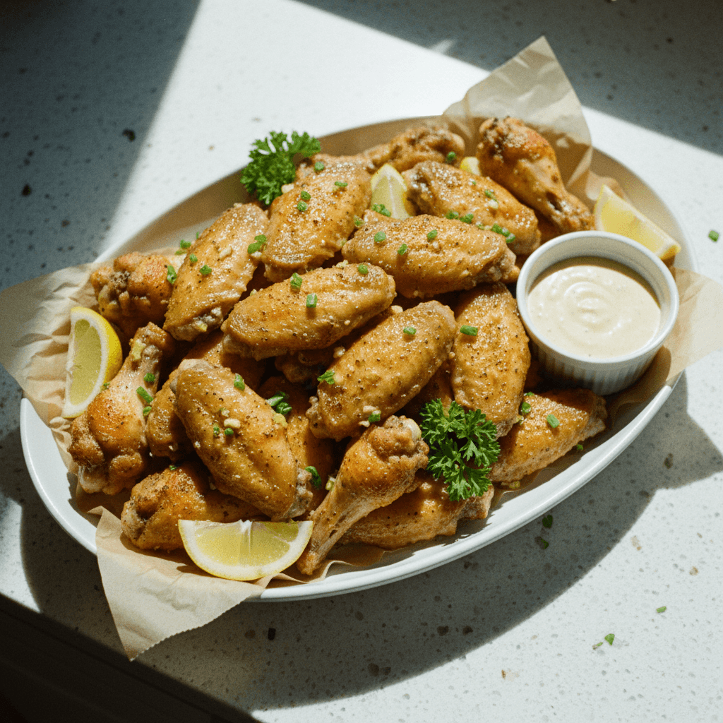 Lemon Pepper Garlic Wings