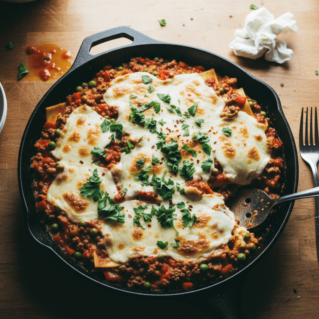 One-Pan Skillet Lasagna