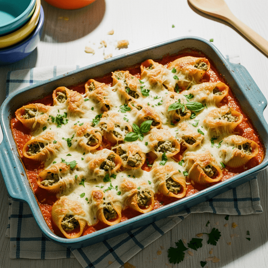 Cheesy Veggie-Stuffed Shells