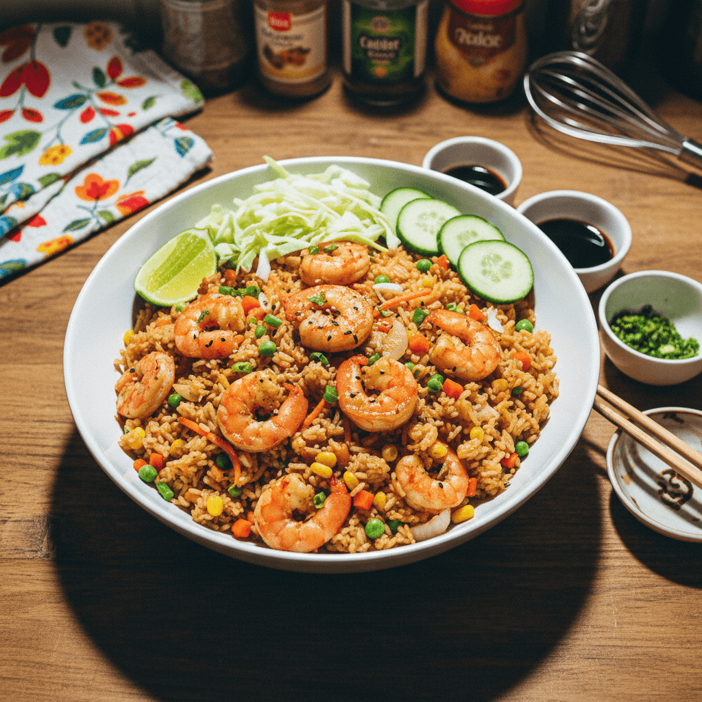Guyanese Shrimp Fried Rice