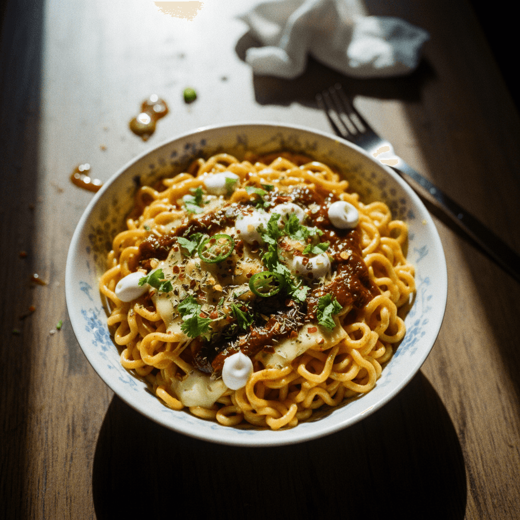 Creamy Cheesy Maggi Noodles